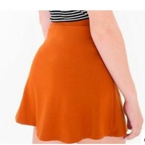 American Apparel A-Line Skater Skirt Orange